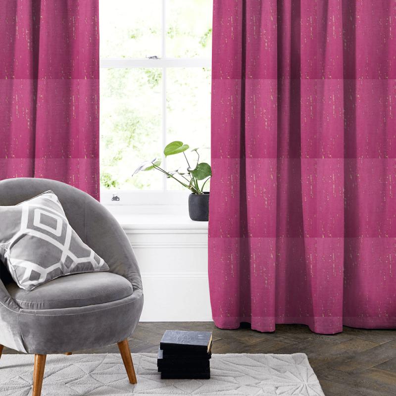 Clarke and Clarke Dimensions Aurora Fuchsia Made To Measure Curtain