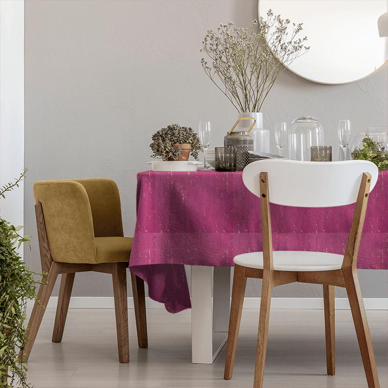Clarke and Clarke Dimensions Aurora Fuchsia Tablecloth