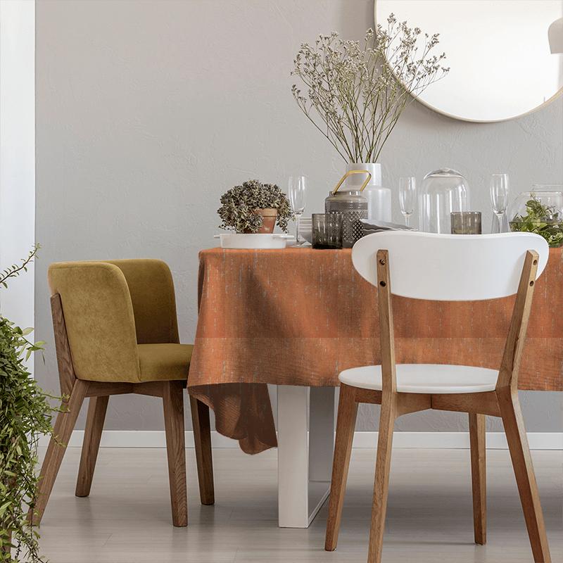 Clarke and Clarke Dimensions Aurora Spice Tablecloth