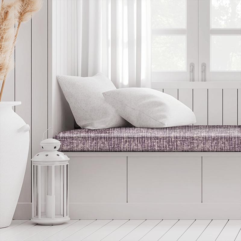 Clarke and Clarke Dimensions Patina Damson Box Cushion