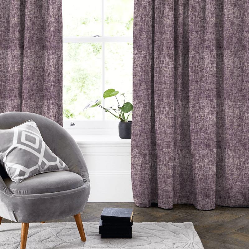 Clarke and Clarke Dimensions Patina Damson Made To Measure Curtain
