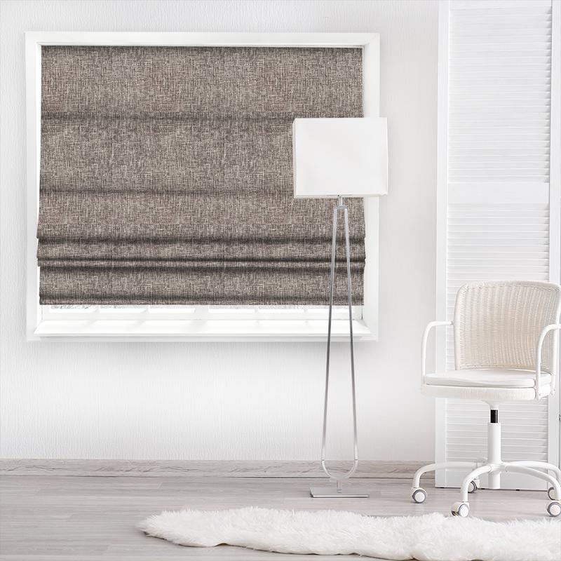 Clarke and Clarke Dimensions Patina Espresso Made To Measure Roman Blind