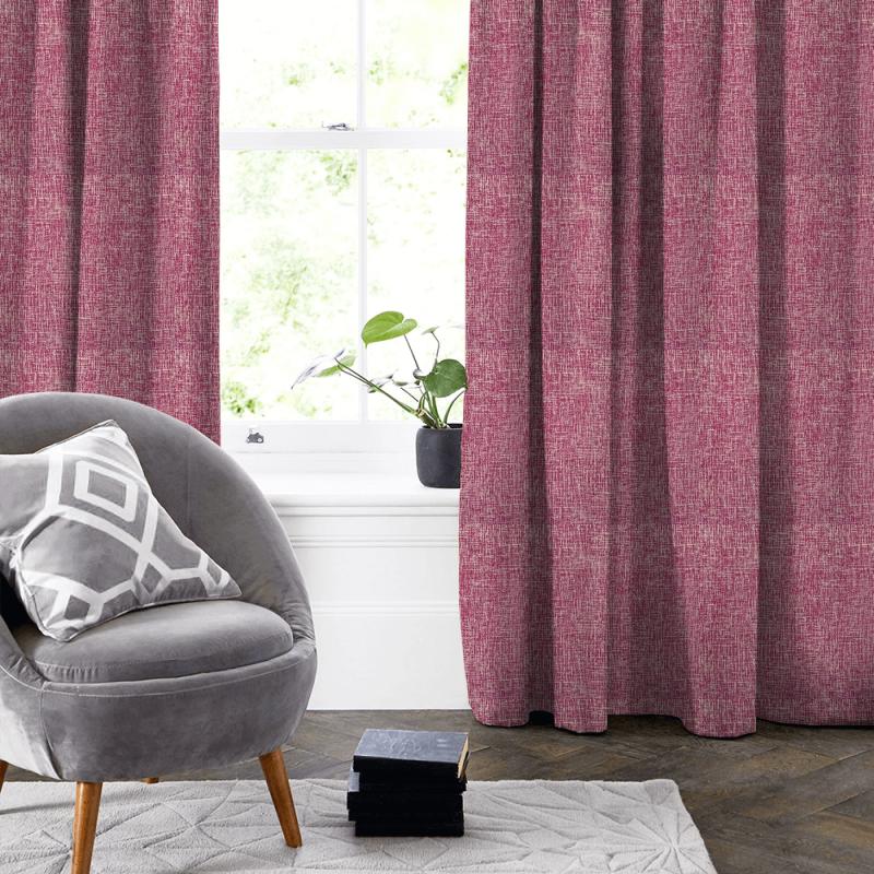 Clarke and Clarke Dimensions Patina Fuchsia Made To Measure Curtain