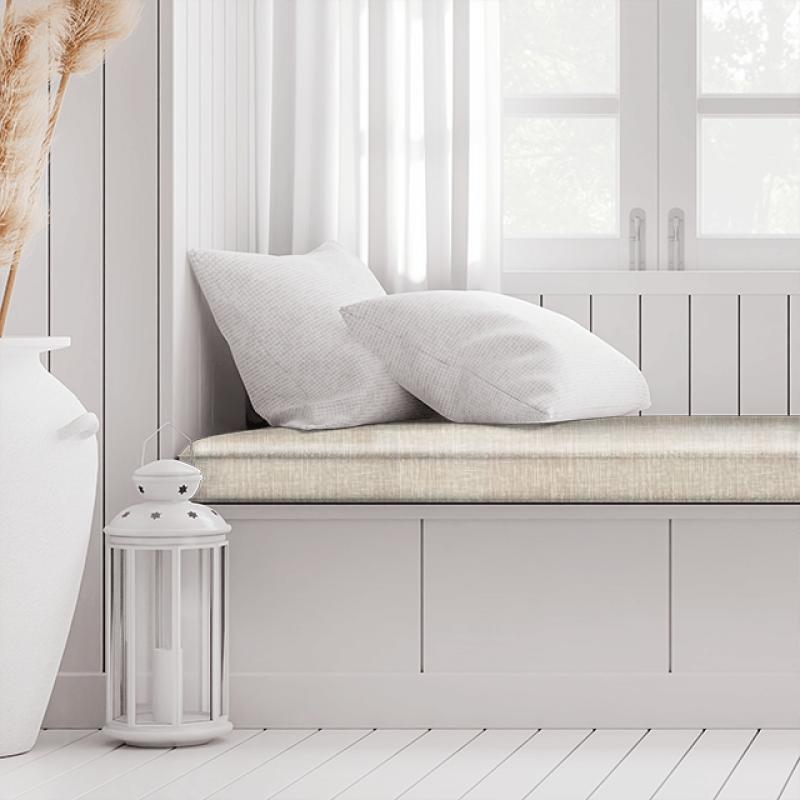 Clarke and Clarke Dimensions Patina Natural Box Cushion