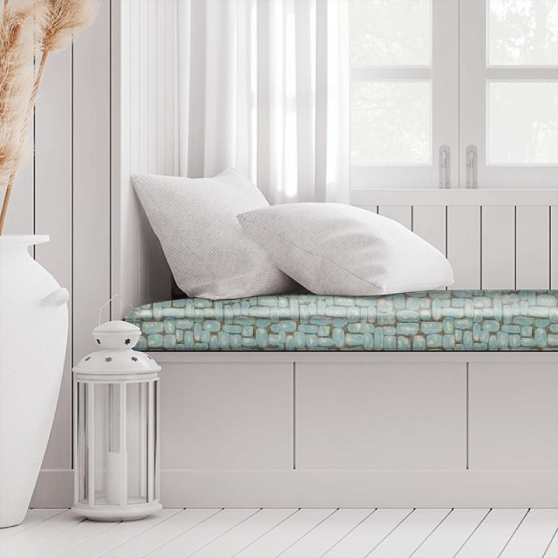 Clarke and Clarke Dimensions Moda Aqua Box Cushion