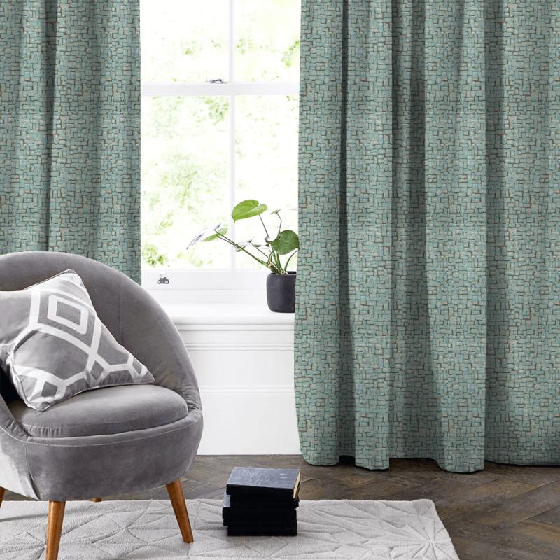 Clarke and Clarke Dimensions Moda Aqua Made To Measure Curtain