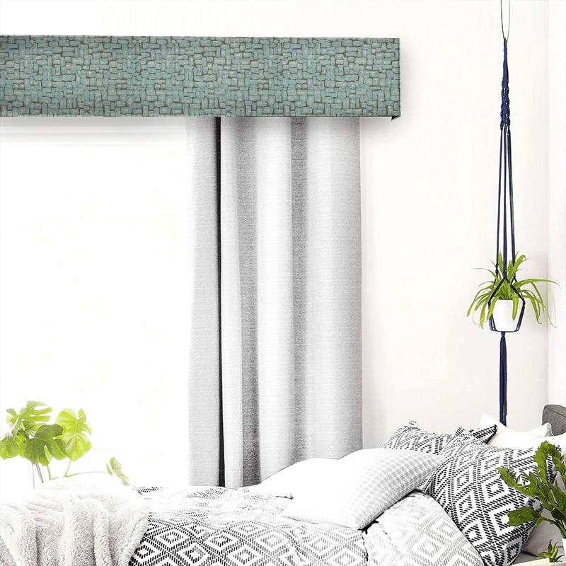 Clarke and Clarke Dimensions Moda Aqua Pelmet