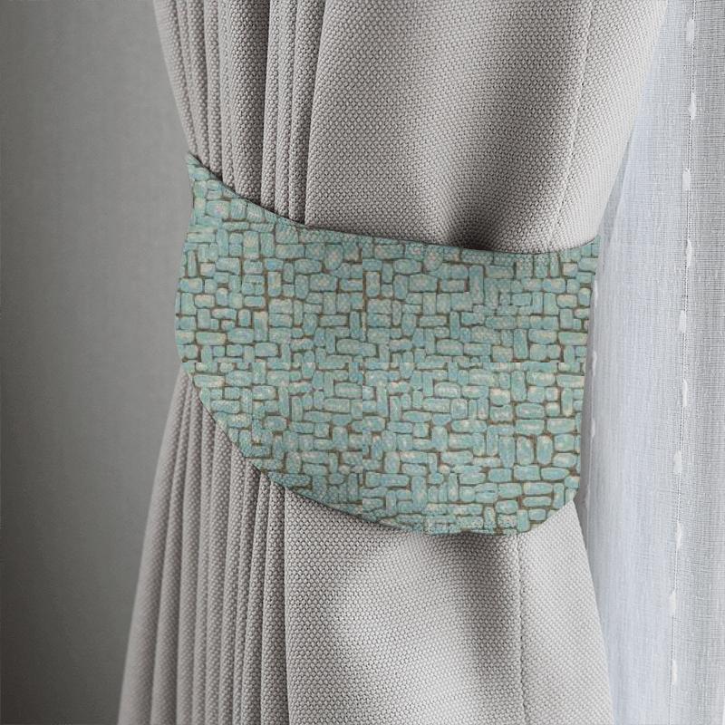 Clarke and Clarke Dimensions Moda Aqua Tieback