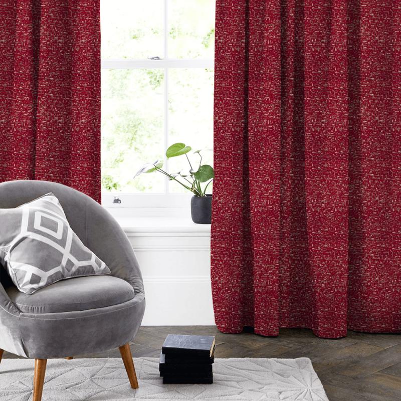 Clarke and Clarke Dimensions Moda Rouge Made To Measure Curtain