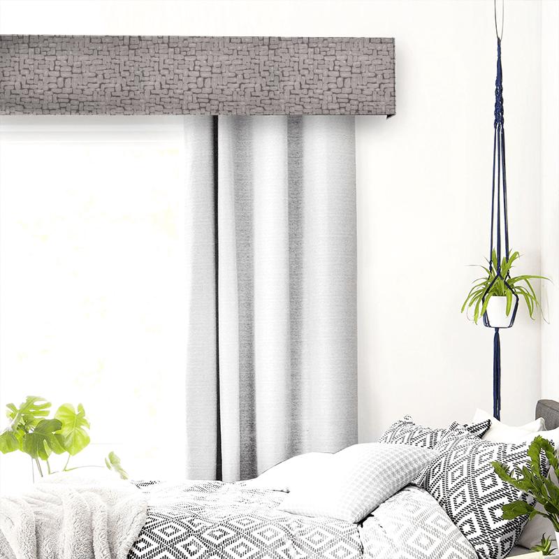 Moda Steel Pelmet Clarke and Clarke Dimensions Moda Steel Pelmet