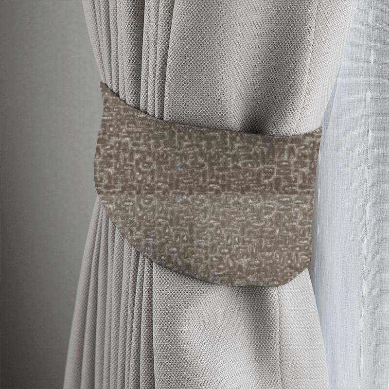 Clarke and Clarke Dimensions Moda Taupe Tieback