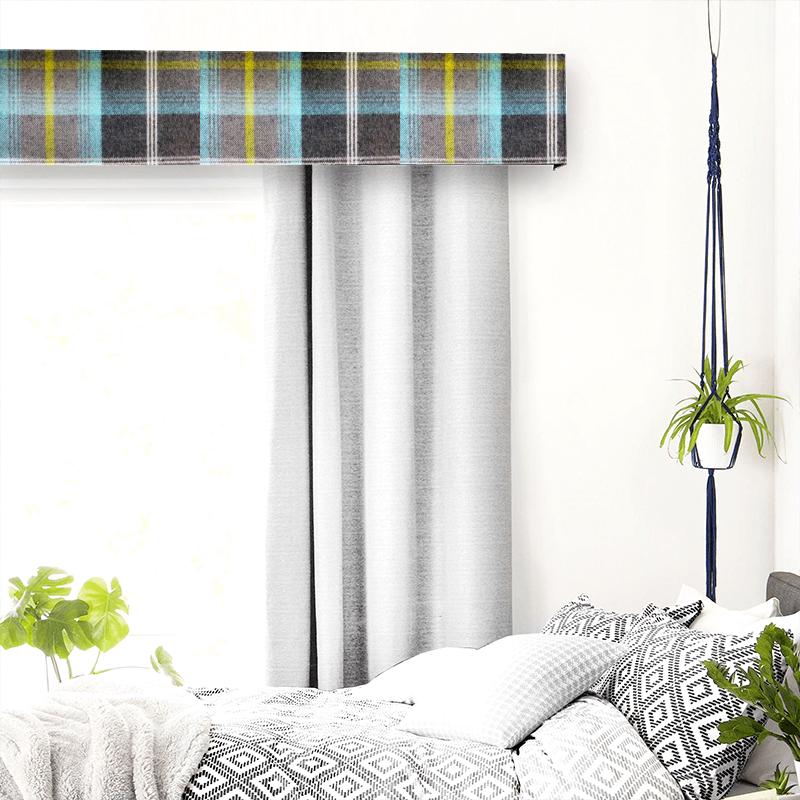 Porter & Stone Timor Balmoral Azure Pelmet