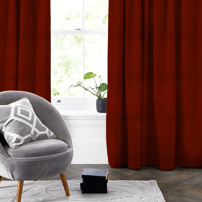 Marylebone Cherry Made To Measure Curtain iLiv Plains Book 1 Marylebone Cherry Made To Measure Curtain