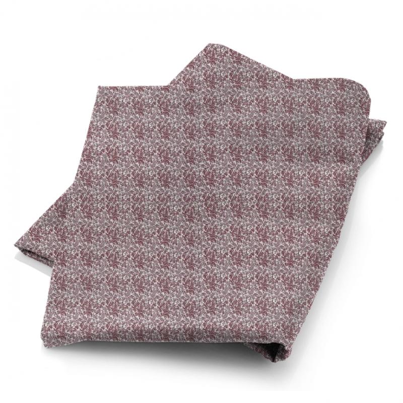 iLiv Cotswold Leaf Vine Claret Fabric
