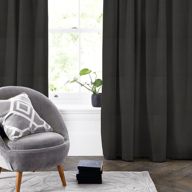 iLiv Plains book 3 Sonnet Charcoal Made To Measure Curtain
