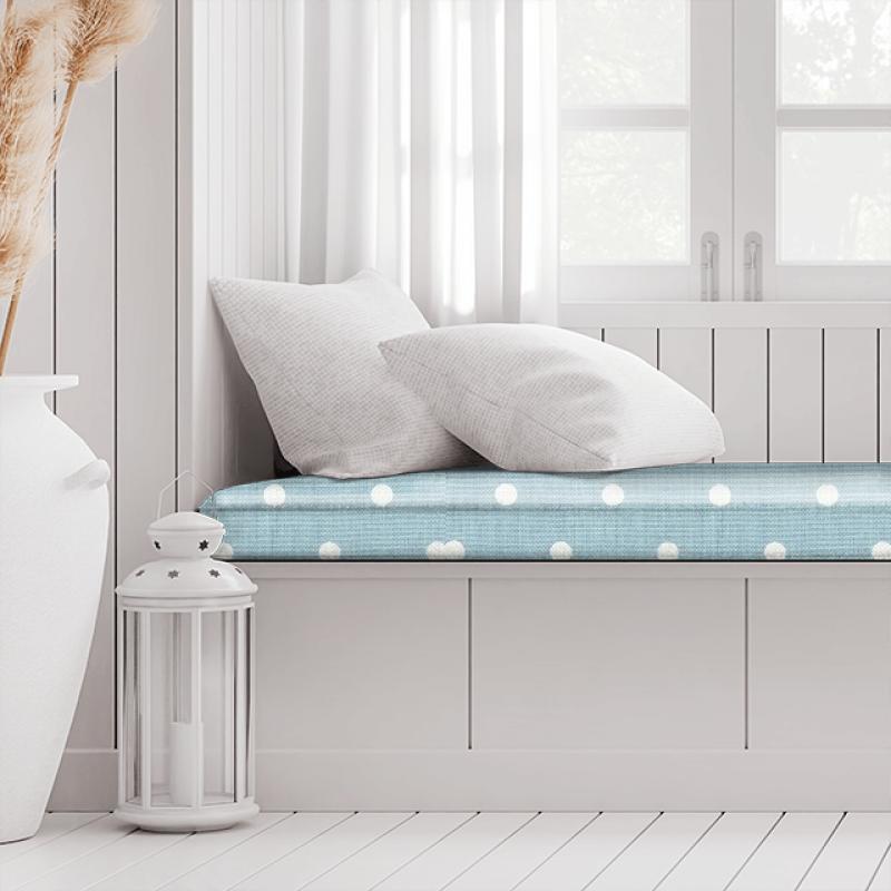 Full Stop Azure Box Cushion Prestigious Textiles Splash Full Stop Azure Box Cushion