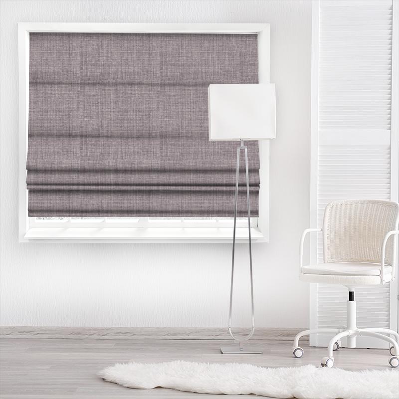 Clarke and Clarke Linoso Linoso Lilac Made To Measure Roman Blind
