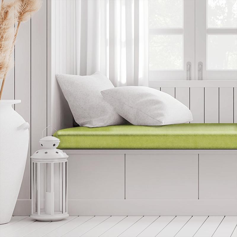 Clarke and Clarke Alvar Alvar Citron Box Cushion