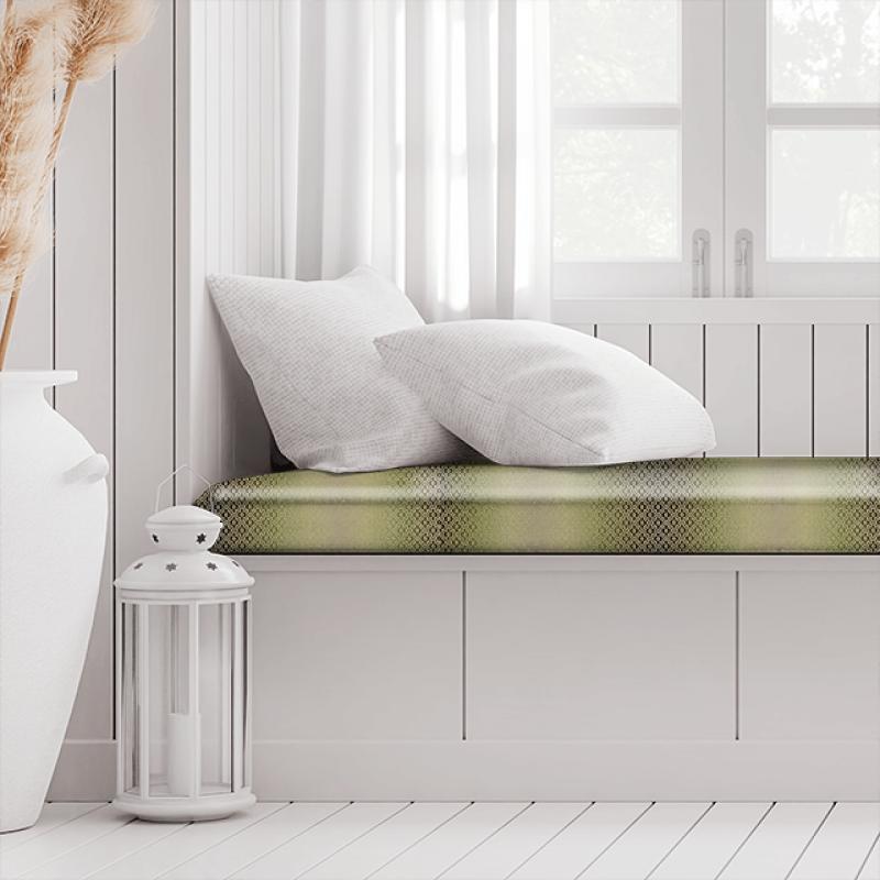 Clarke and Clarke Palladio Diamante Olive Box Cushion