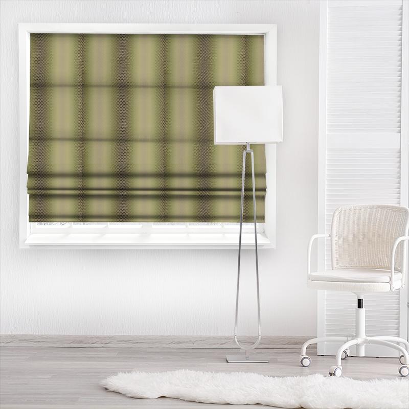 Clarke and Clarke Palladio Diamante Olive Made To Measure Roman Blind