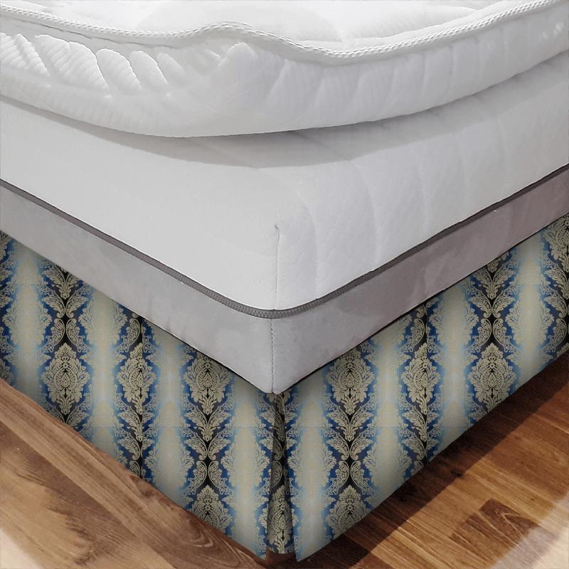Clarke and Clarke Palladio Ornato Aqua Bed Base Valance