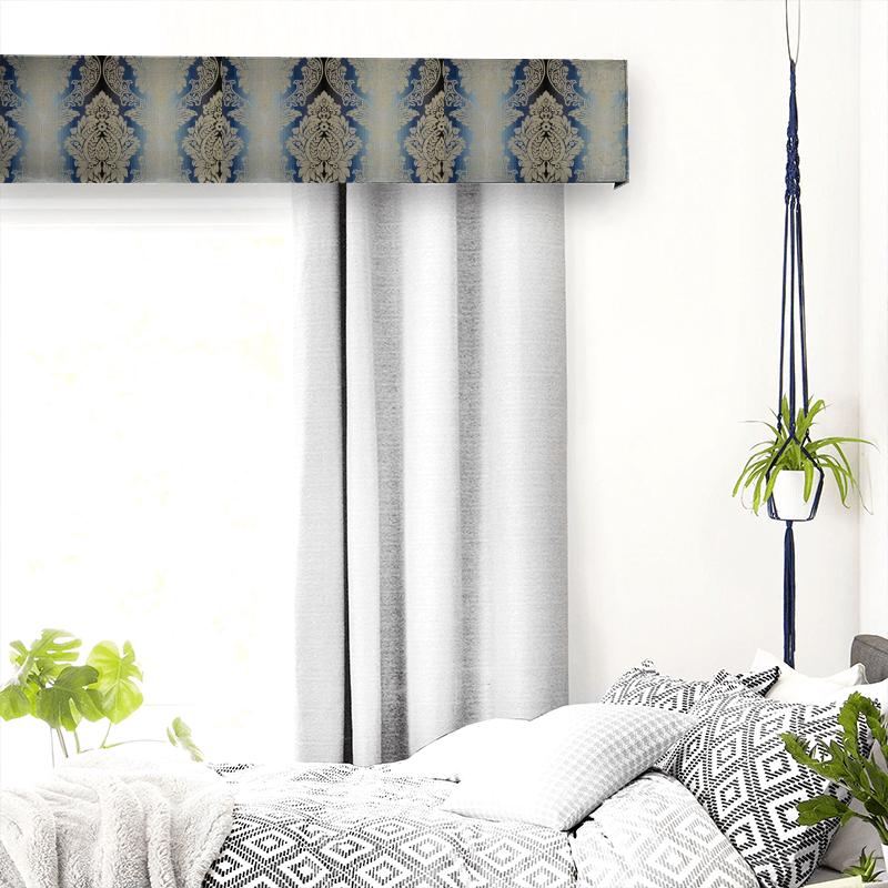 Clarke and Clarke Palladio Ornato Aqua Pelmet