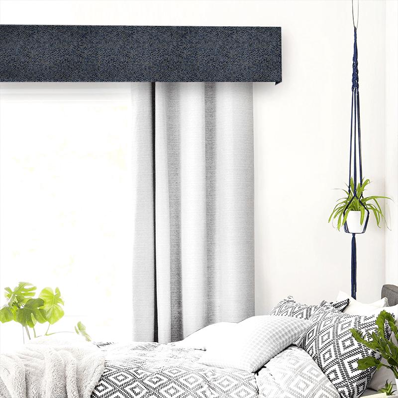 Clarke and Clarke Latour Beauvoir Indigo Pelmet
