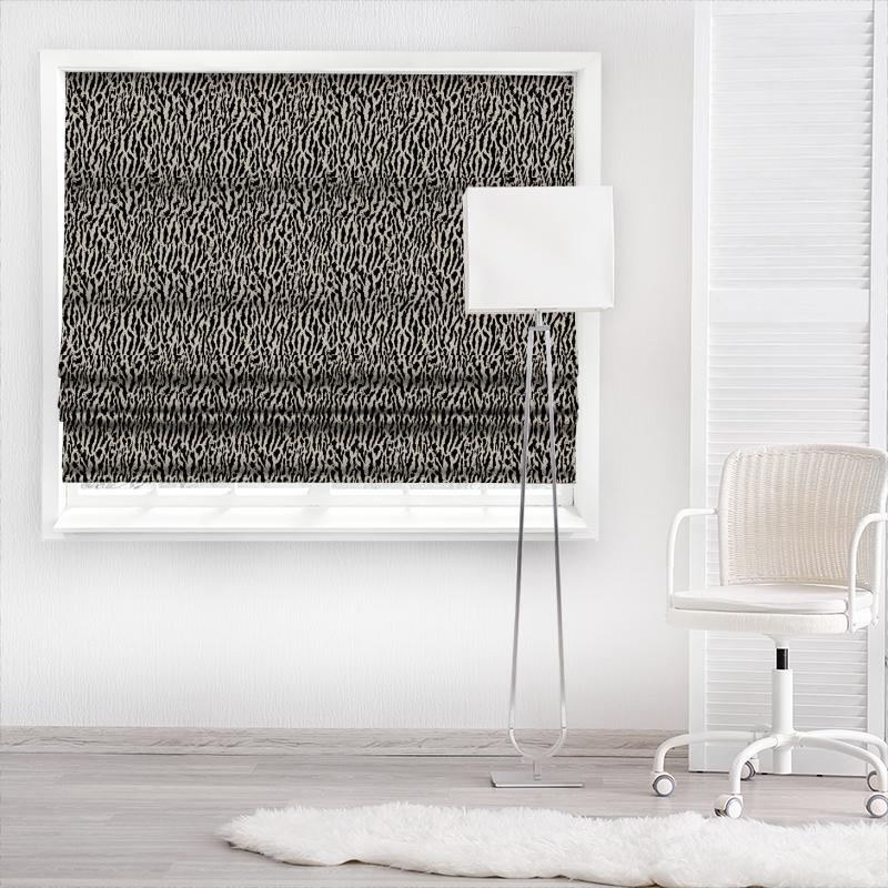 Clarke and Clarke Latour Gautier Charcoal Made To Measure Roman Blind