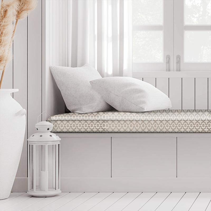 Clarke and Clarke Latour Mansour Taupe Box Cushion