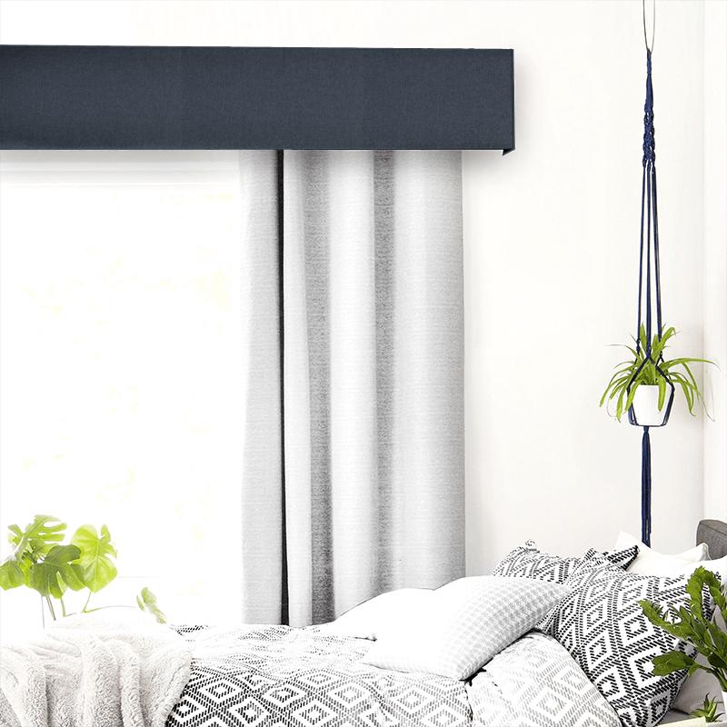 Clarke and Clarke Highlander Highlander Navy Pelmet