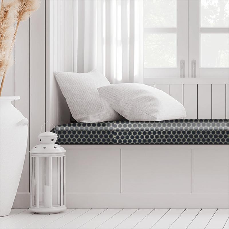 Clarke and Clarke Imperiale Duomo Ebony Box Cushion