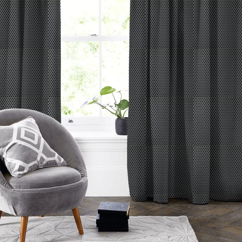 Clarke and Clarke Imperiale Duomo Ebony Made To Measure Curtain
