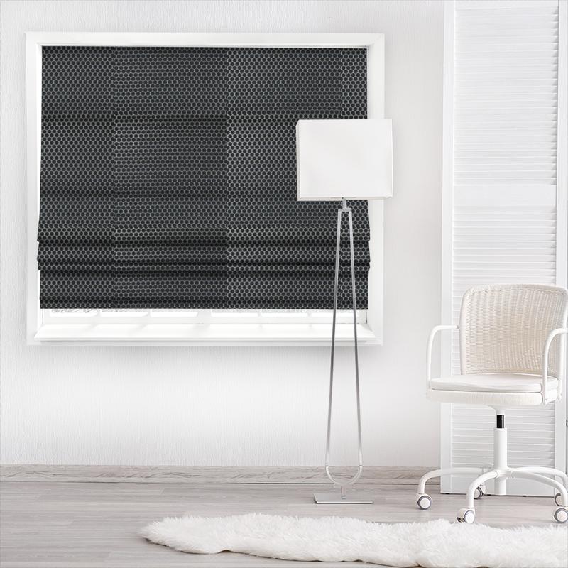 Clarke and Clarke Imperiale Duomo Ebony Made To Measure Roman Blind