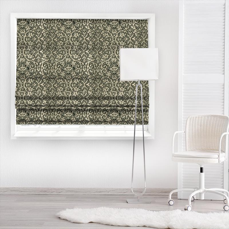 Clarke and Clarke Imperiale Imperiale Ebony Made To Measure Roman Blind