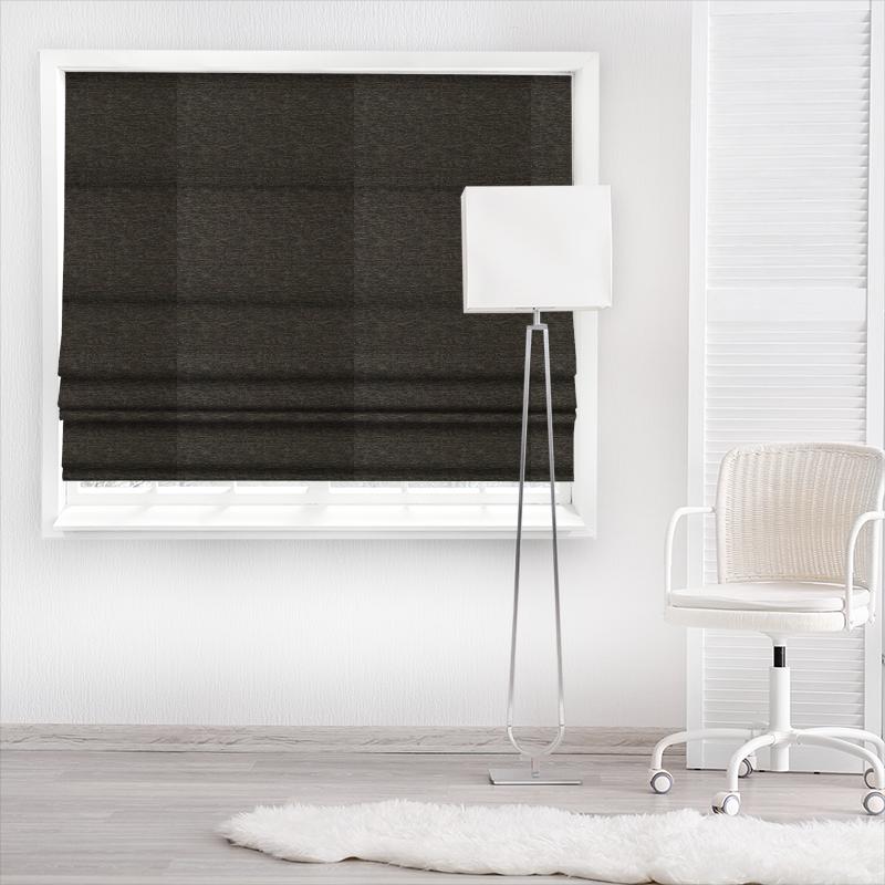 Clarke and Clarke Imperiale Lucania Ebony Made To Measure Roman Blind
