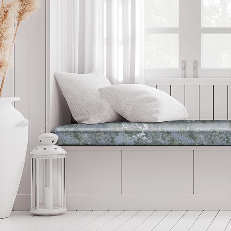 Clarke and Clarke Imperiale Marmo Chicory Box Cushion