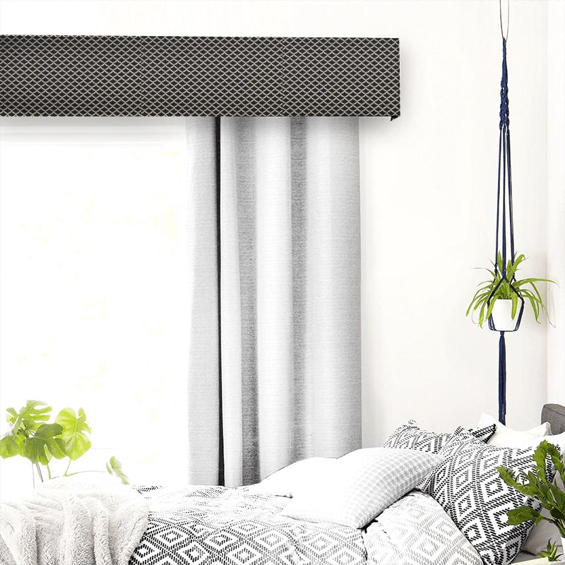 Clarke and Clarke Imperiale Reggio Ebony Pelmet