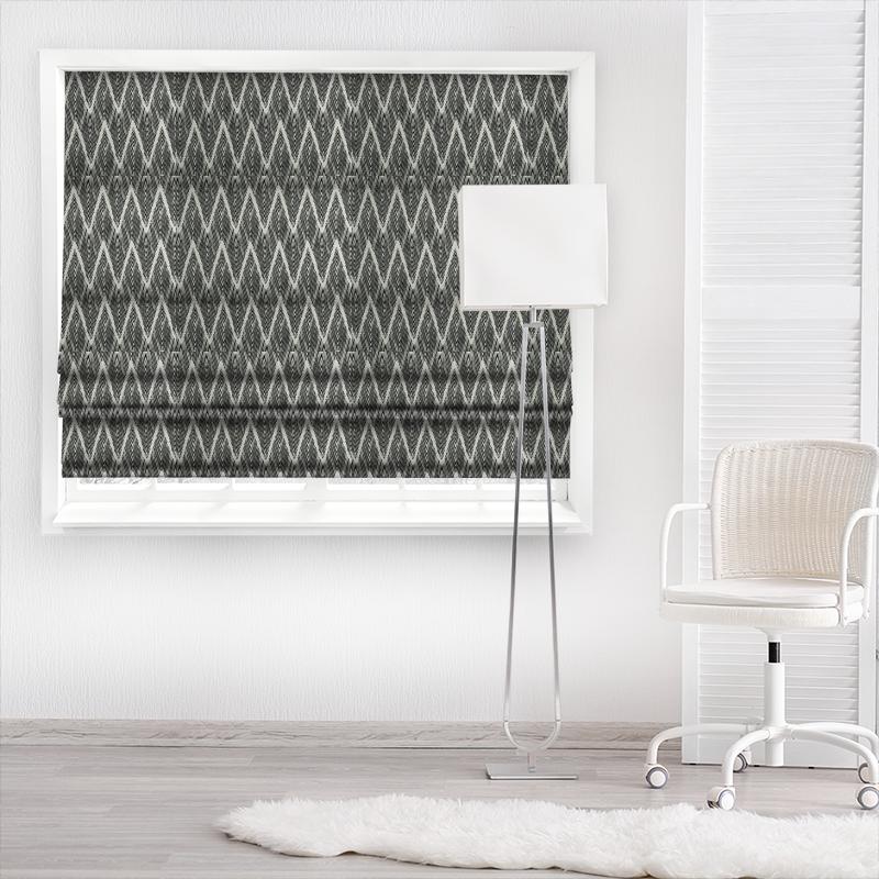 Bw1022 Black / White Made To Measure Roman Blind Clarke and Clarke Black & White Bw1022 Black / White Made To Measure Roman Blind