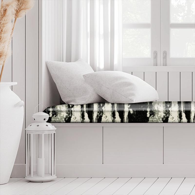 Clarke and Clarke Black & White Bw1038 Black / White Box Cushion