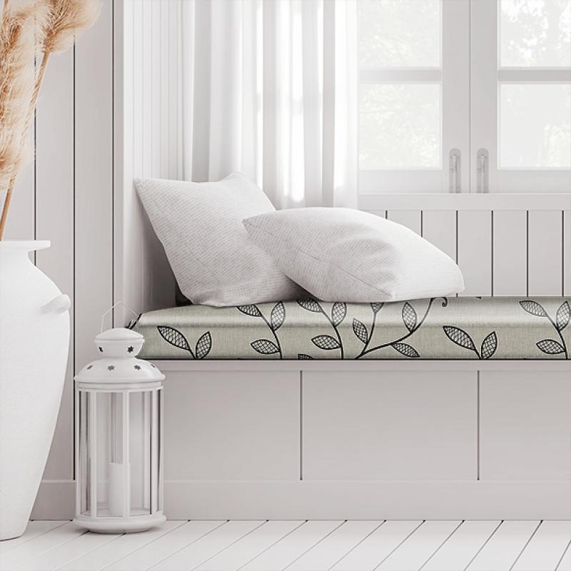 Clarke and Clarke Richmond Hetton Charcoal Box Cushion