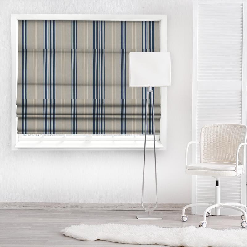 Clarke and Clarke Richmond Wensley Denim Made To Measure Roman Blind