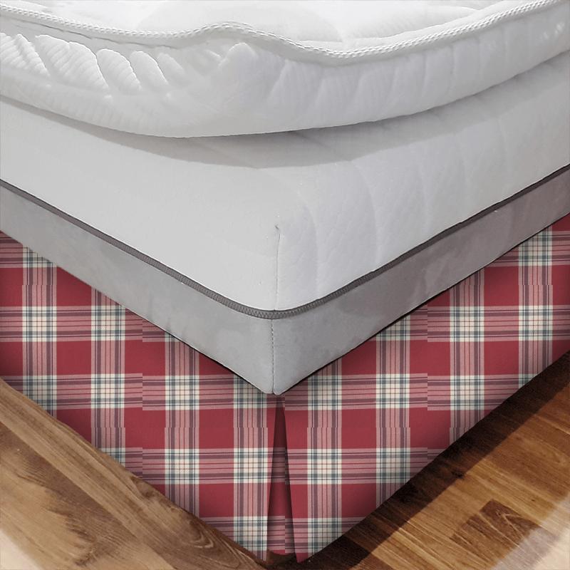 Clarke and Clarke Glenmore Glenmore Red Bed Base Valance