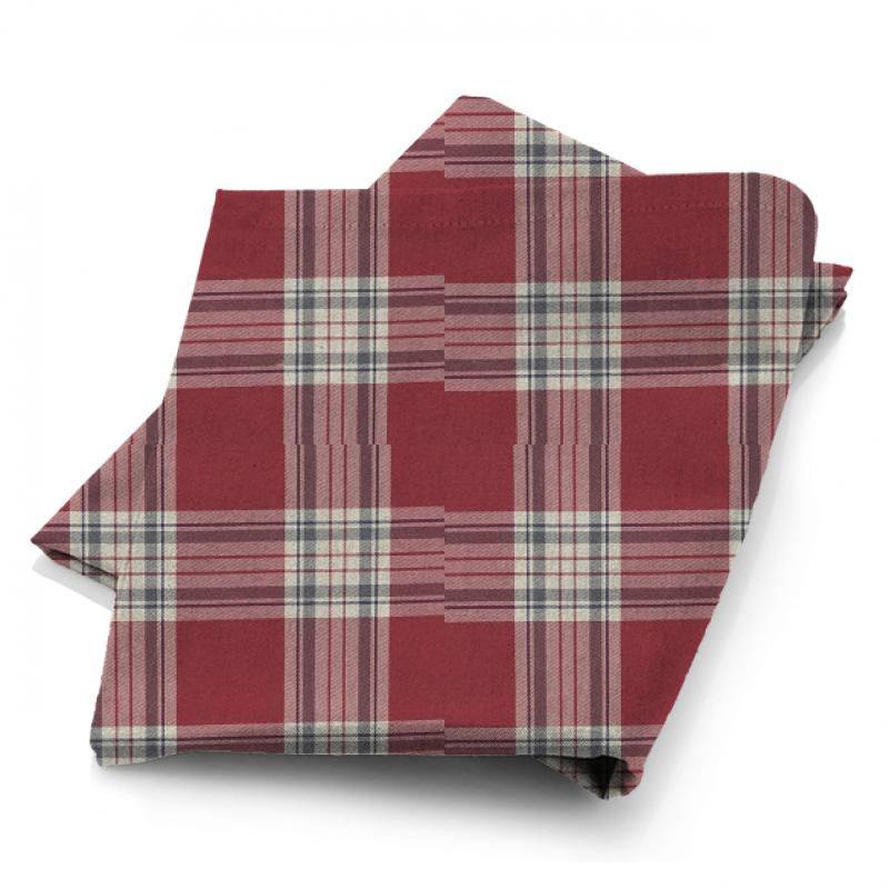 Clarke and Clarke Glenmore Glenmore Red Fabric