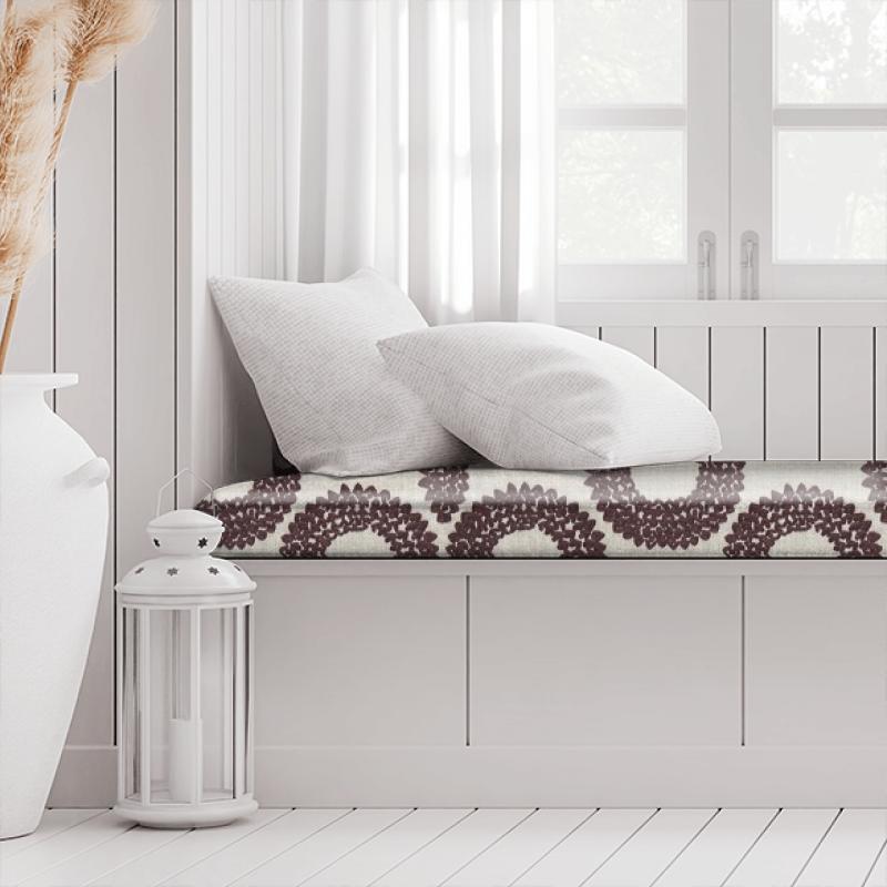 Clarke and Clarke Amara Dashiki Plum Box Cushion