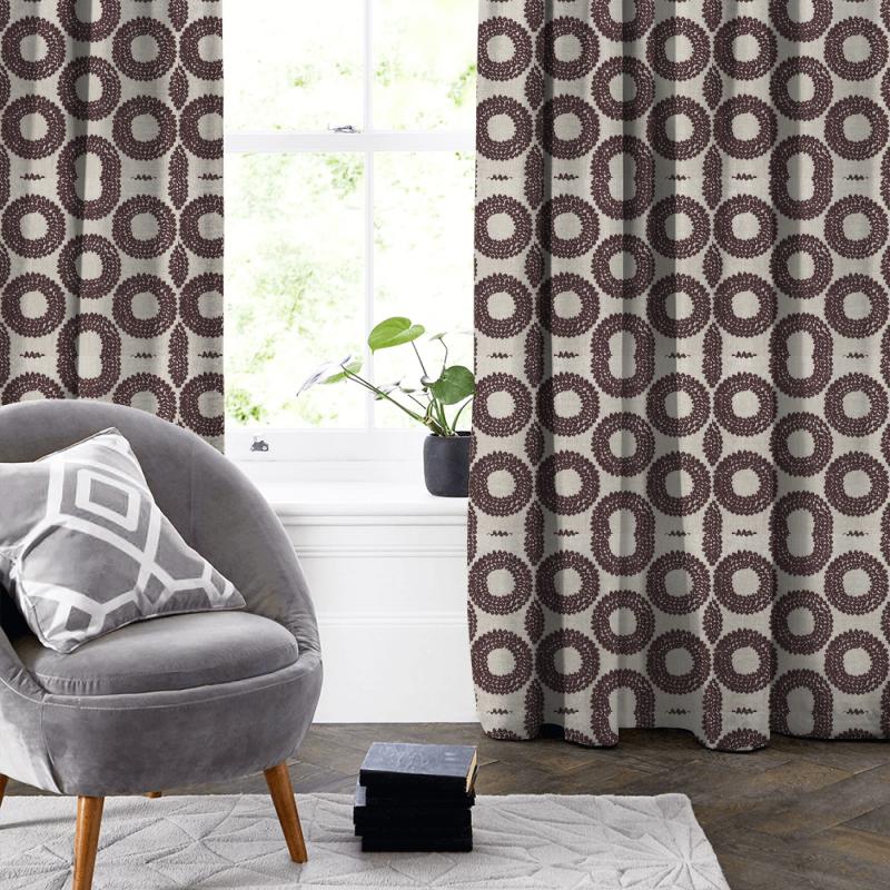 Clarke and Clarke Amara Dashiki Plum Made To Measure Curtain