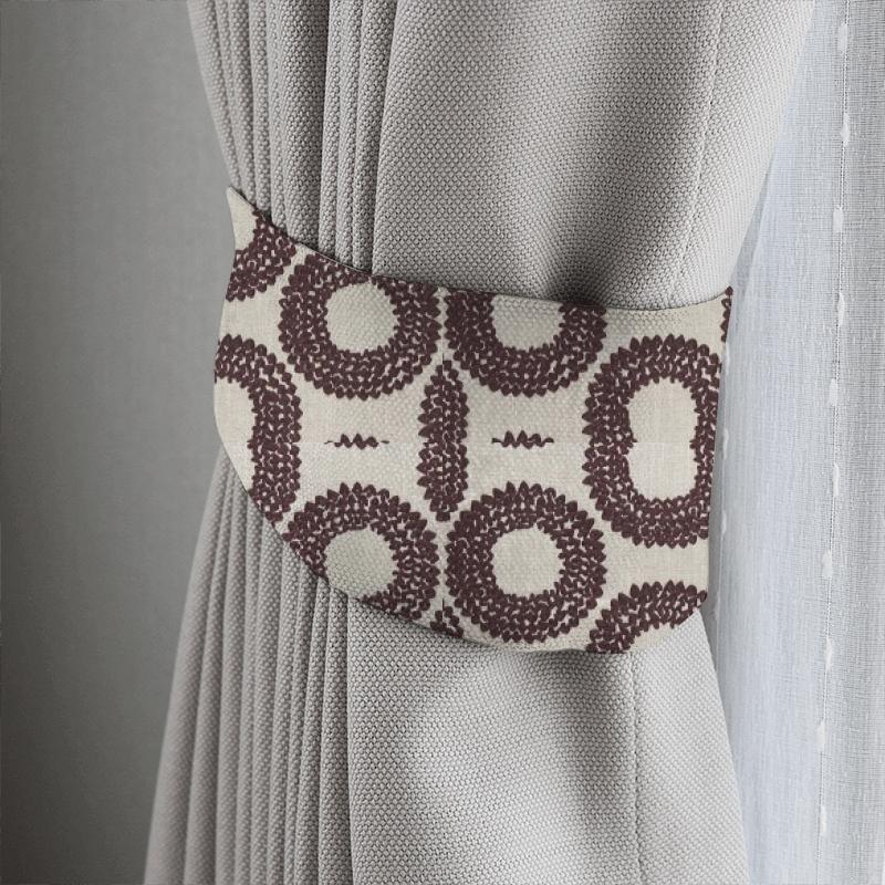 Clarke and Clarke Amara Dashiki Plum Tieback