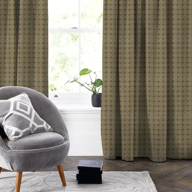 Clarke and Clarke Amara Kiko Cinnamon Made To Measure Curtain
