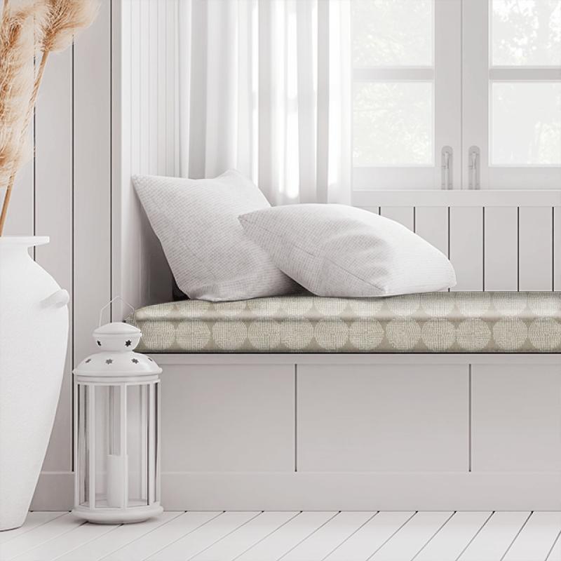 Clarke and Clarke Amara Kiko Natural Box Cushion