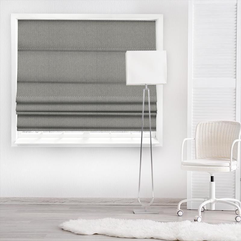 Zalika Indigo Made To Measure Roman Blind Clarke and Clarke Amara Zalika Indigo Made To Measure Roman Blind