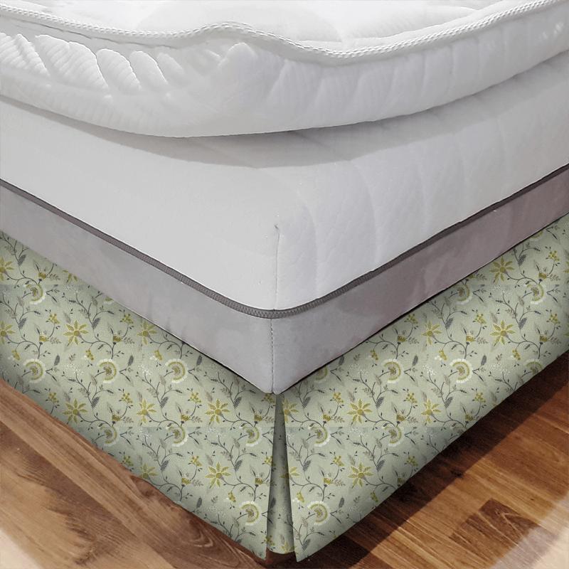 Clarke and Clarke Halcyon Delamere Chartreuse Bed Base Valance